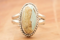 Genuine Boulder Turquoise Sterling Silver Ring
